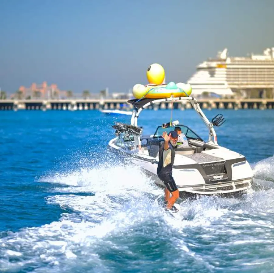 Water sports in Dubai — riding across the waves